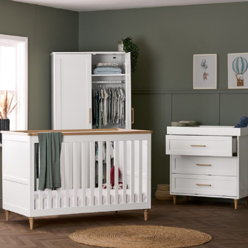 Obaby Orla 3 Piece Room Set - White with Oak